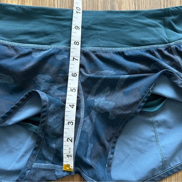 Lululemon 4" Run Times Speed Shorts Lotus Camo Oil Slick Blue Size 6 HTF Rare - Picture 10 of 13